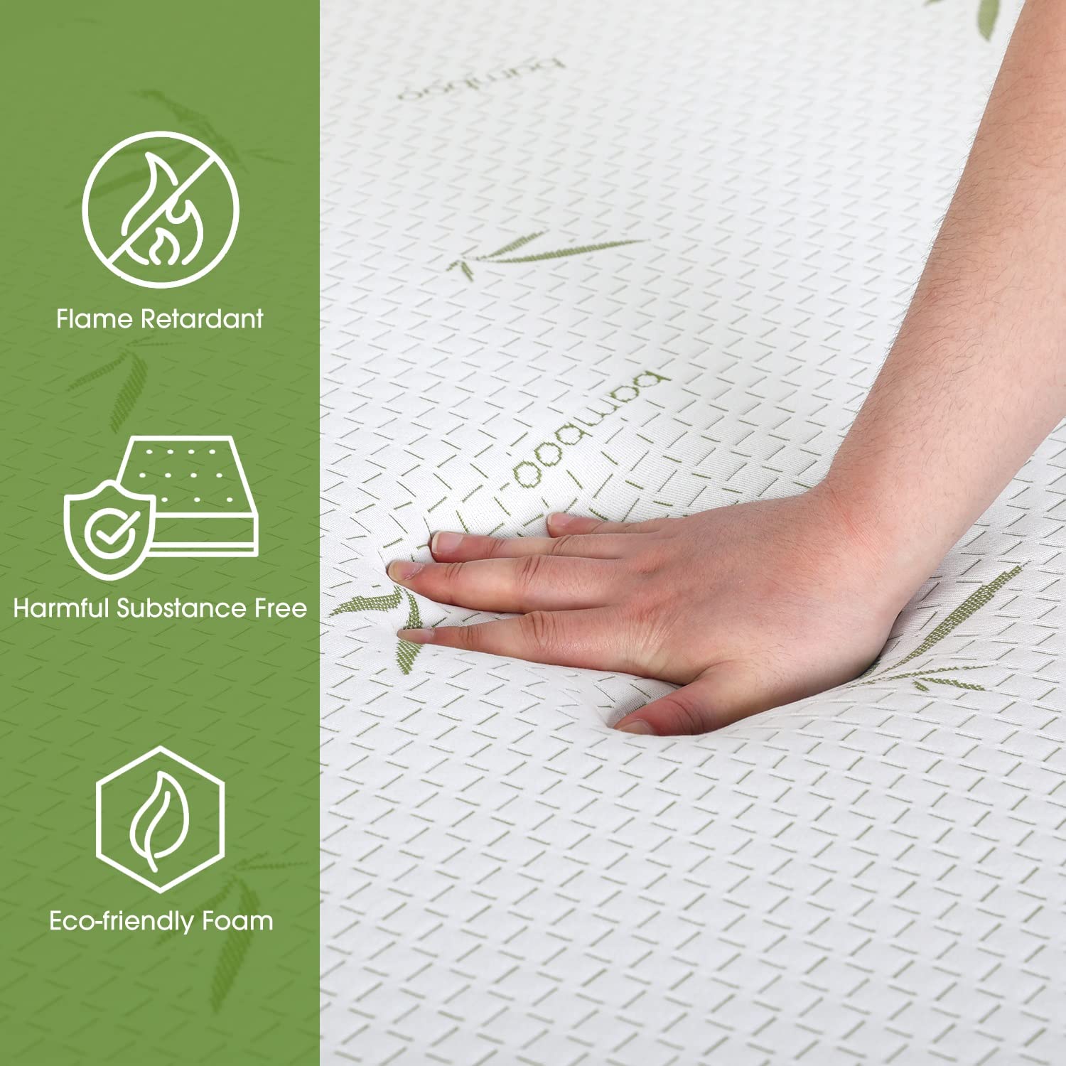 Bestmassage 6 In Gel Memory Foam Mattress Mattresses For Cool Sleep & Pressure Relief,Medium Firm Mattresses Certipur-Us Certifi